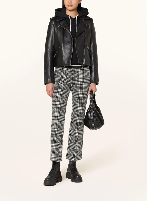 FRANCOISE CROPPED - Tartan Black/White