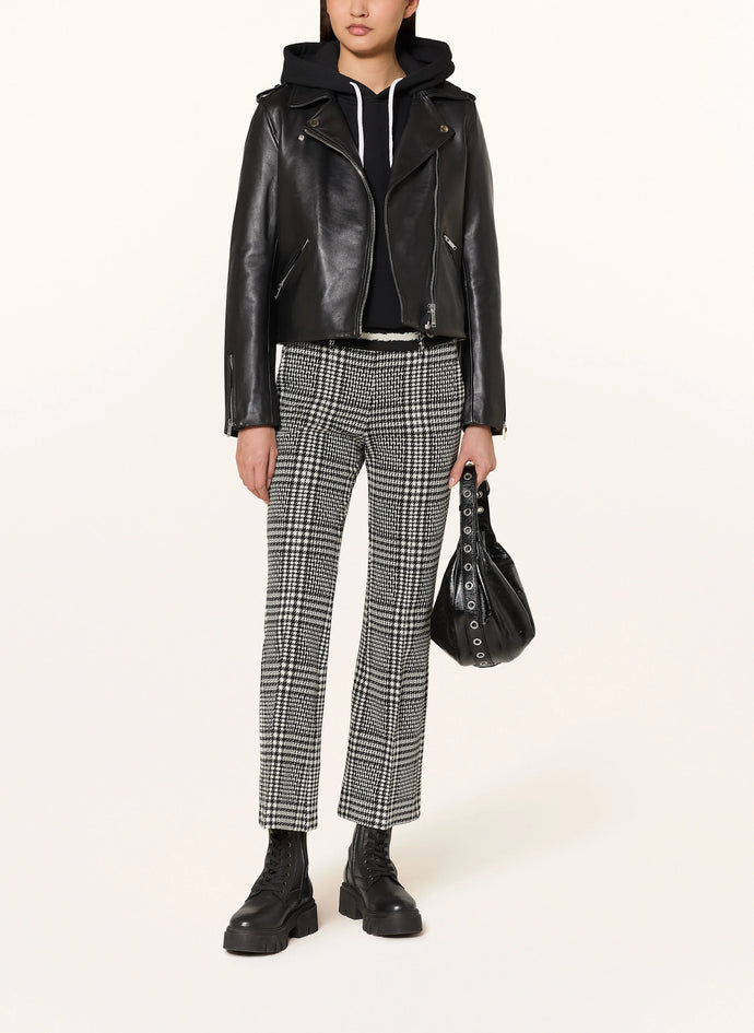 FRANCOISE CROPPED - Tartan Black/White