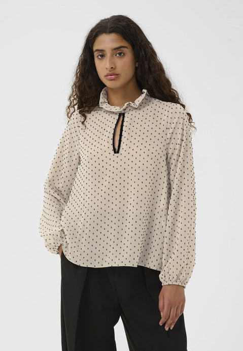 DOTTIE BLOUSE - Stone