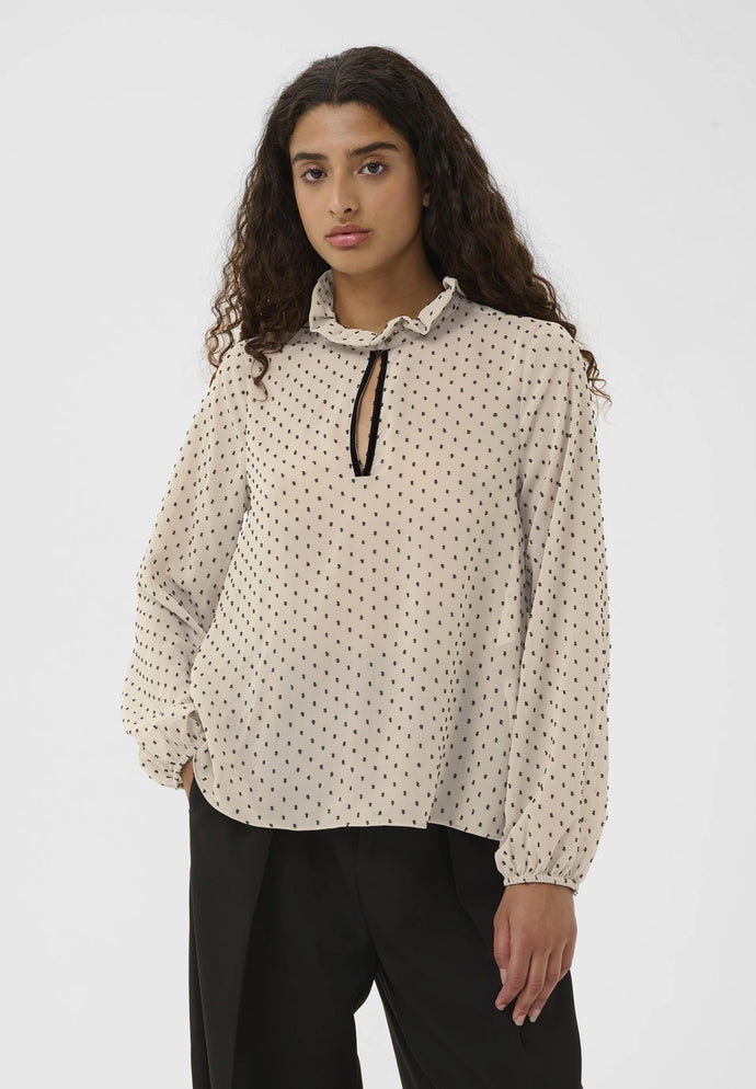 DOTTIE BLOUSE - Stone