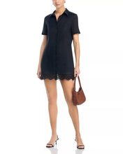 EMBROIDERED SEASIDE DRESS - Black