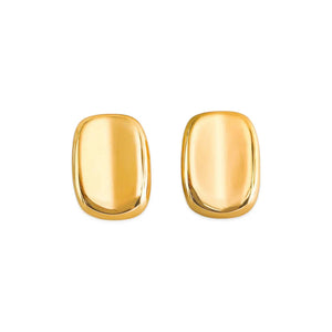 ROUNDED RECTANGLE STUDS - Gold