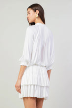 AURELIE PLEATED MINI DRESS - White