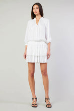 AURELIE PLEATED MINI DRESS - White