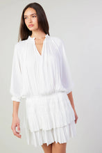 AURELIE PLEATED MINI DRESS - White