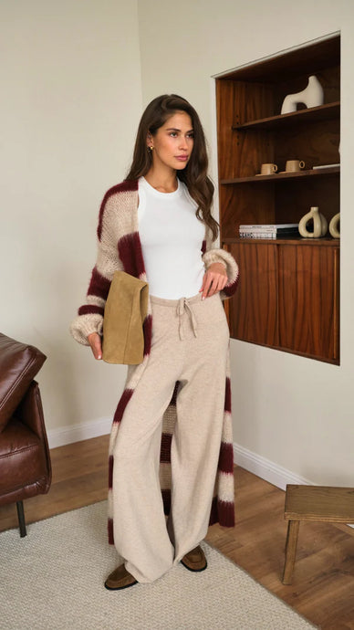 KAY CARDIGAN - Ruby Stripe