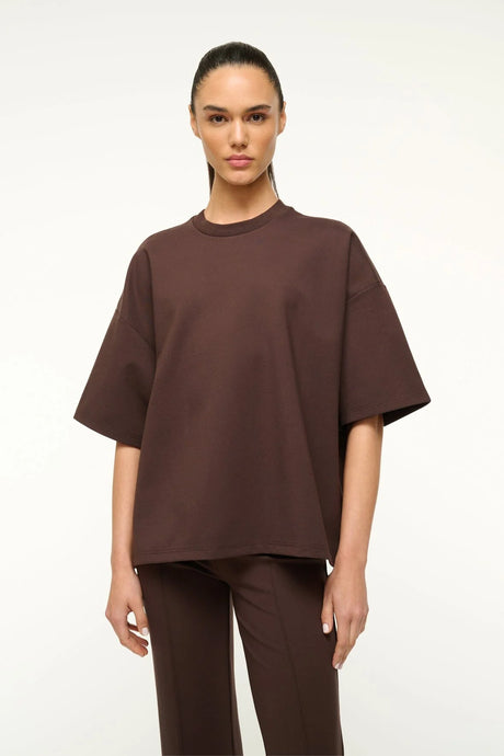 【LUVISTRUE】 SM SPANGLE OFFSHOULDER TEE ♥2Color LUVISTRUE | 러브이즈트루 Luvistrue Short Sleeve SM SPANGLE