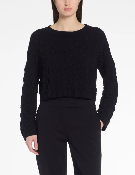 KNOTTED SWEATER - Black