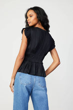 MARA PLEATED BLOUSE - Black