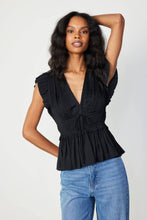 MARA PLEATED BLOUSE - Black