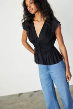 MARA PLEATED BLOUSE - Black