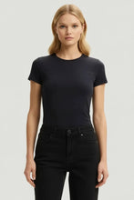 ERSEY STRETCH CREWNECK - Black