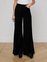 QUINCY WIDE LEG CORDUROY DENIM - Black