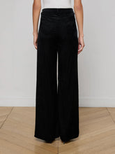 QUINCY WIDE LEG CORDUROY DENIM - Black