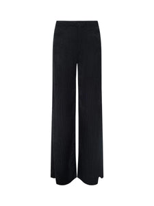 QUINCY WIDE LEG CORDUROY DENIM - Black