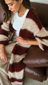 KAY CARDIGAN - Ruby Stripe