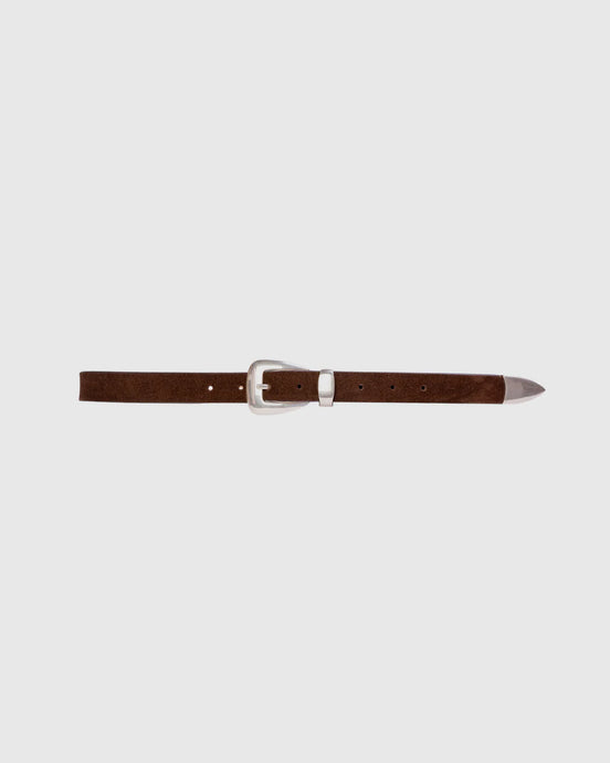TETRA BELT - Brown/Silver