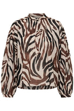 ROSALIE BLOUSE - Haze Zebra