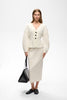FARI MELAGE CARDIGAN - Ecru