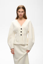 FARI MELAGE CARDIGAN - Ecru