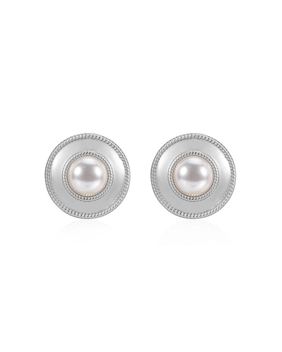 PEARL STATEMENT STUD - Silver