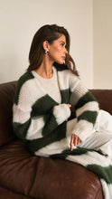 KAY CARDIGAN - Khaki Stripe
