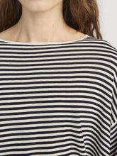 THE STRIPED SLOUCHY SWEATER - Cream Multi