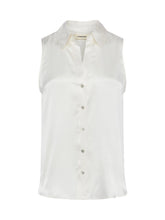 EMMY SLEEVELESS SILK BOUSE - Ivory