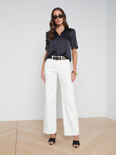 ELLAH SILK BLOUSE- Black