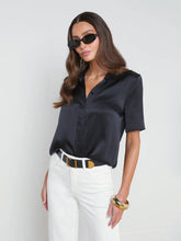 ELLAH SILK BLOUSE- Black