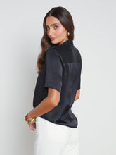 ELLAH SILK BLOUSE- Black