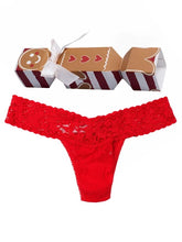 HOLIDAY CRACKER LOW RISE THONG - Red