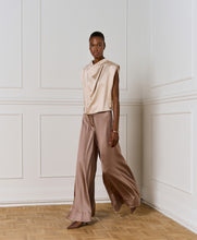 SLEEVELESS DRAPED TOP- Vanilla