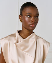 SLEEVELESS DRAPED TOP- Vanilla