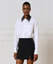 SHIRT WITH DETACHABLE RHINESTONE- White