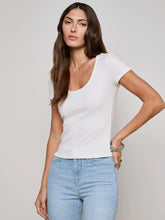 BRYNLEE SCOOPNECK TEE- White