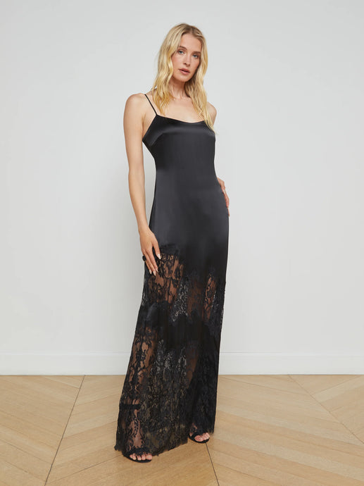 SILVANA LACE DRESS - Black