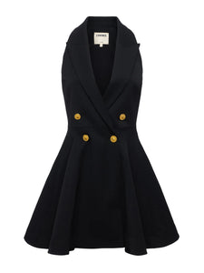 ROYALTY MINI DRESS - Black