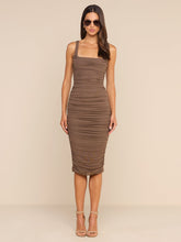 ANYA MIDI DRESS - Dark Cardamom
