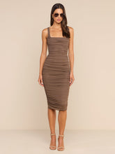 ANYA MIDI DRESS - Dark Cardamom