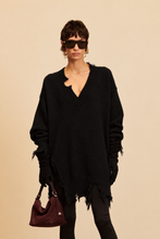 TINA OVERSIZED SWEATER - Black