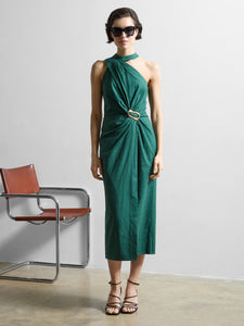 ASPEN LINEN DRESS - Jade