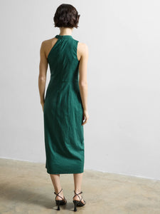 ASPEN LINEN DRESS - Jade