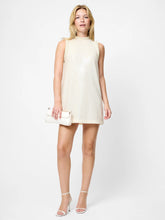 SADIE SQUIN MINI DRESS - Porcelain