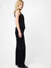 AZRA PEPLUM BOW TOP - Black