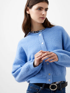 MELISSA KNIT BOMBER - Dusted Blue