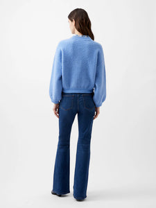 MELISSA KNIT BOMBER - Dusted Blue