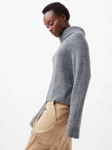 MERSAI ROLL NECK SWEATER - Stone Grey