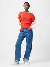 LILY COLOUR BLOCK SWEATER - Scarlet Red