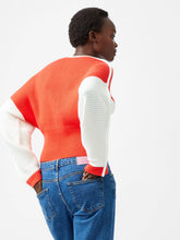 LILY COLOUR BLOCK SWEATER - Scarlet Red